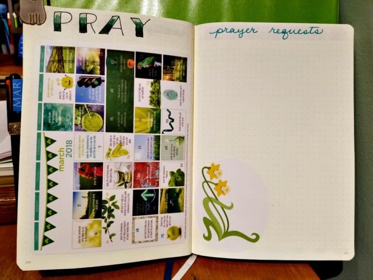 March prayer calendar by Kelly O'Dell Stanley